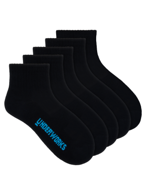 Kids Lightweight Quarter Crew Socks 5 Pack