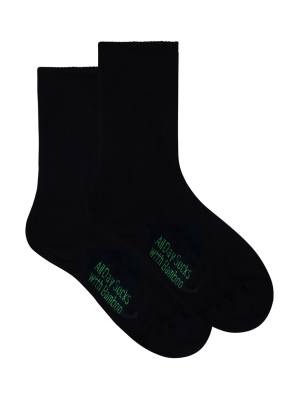 Women's Black All Day Bamboo Socks - 2 Pack