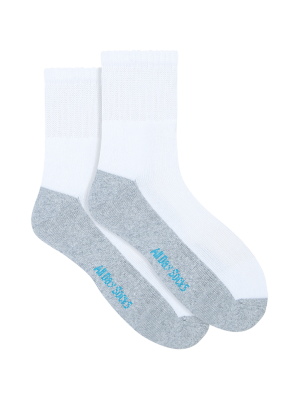 White Mens All Day Mid Crew Socks