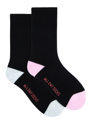 Women's All Day Cotton Rich Cushion Crew Socks 2 Pack
