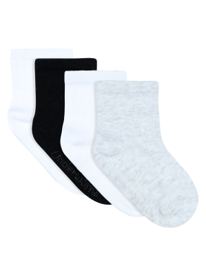 Baby Lightweight Quarter Crew Socks 4 Pack 