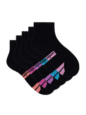 Women's Mid Crew Sports Socks White - 4 Pack