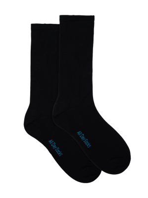 Black All Day Men's Socks 2 Pack 