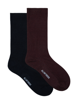 Men's All Day Fine Cotton Textured Sock 2 Pack 