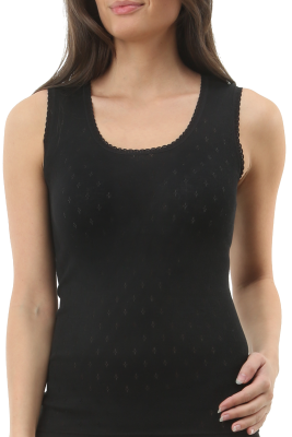 Women's Heat Bods Pointelle Thermal Vest 3 Pack