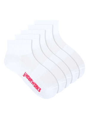 Kids Lightweight Quarter Crew Socks 5 Pack