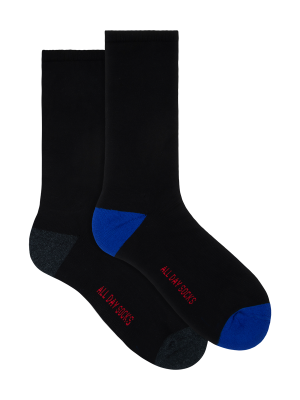 Black Blue & Grey All Day Mens Socks 2 Pack