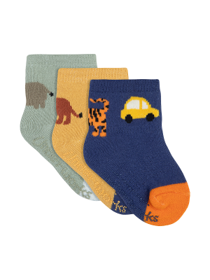 Baby Heat Bods Cushioned Stay On Crew Socks 3 Pack