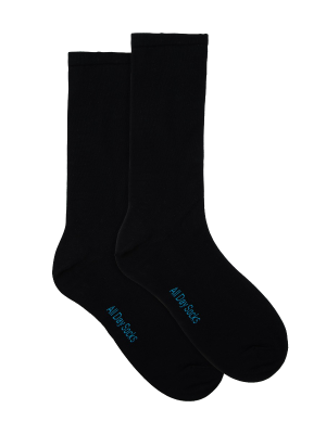 Black All Day Men's Socks 2 Pack 