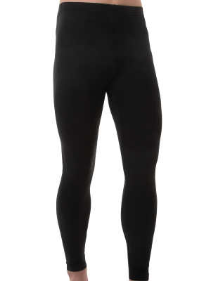 mens black heat bods long john thermal - underworks